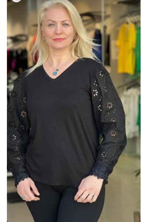 220989 TOPTAN SİYAH BLUZ
