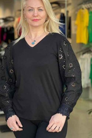 220989 TOPTAN SİYAH BLUZ