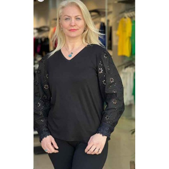220989 TOPTAN SİYAH BLUZ