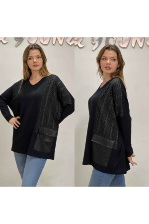 220990 TOPTAN SİYAH BLUZ