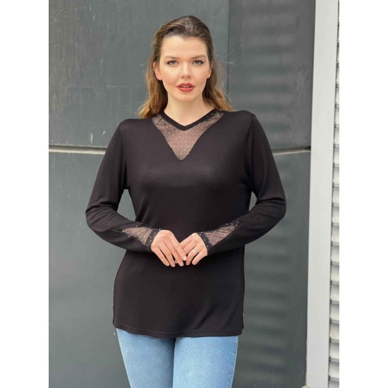 220992 TOPTAN SİYAH BLUZ