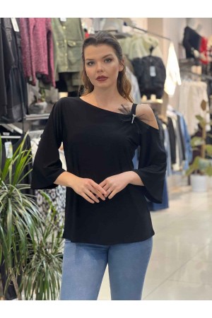 220995 TOPTAN SİYAH BLUZ