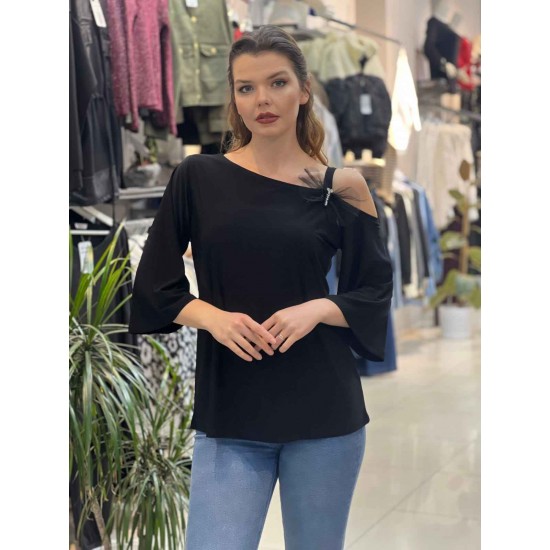 220995 TOPTAN SİYAH BLUZ