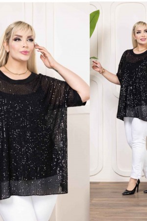 221038 TOPTAN SİYAH BLUZ