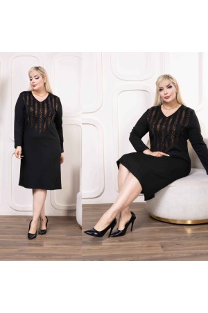 221050 TOPTAN SİYAH ELBİSE