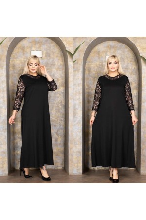221052 TOPTAN SİYAH ELBİSE