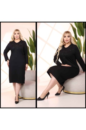 221062 TOPTAN SİYAH ELBİSE