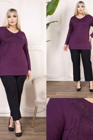 221065 TOPTAN MOR BLUZ