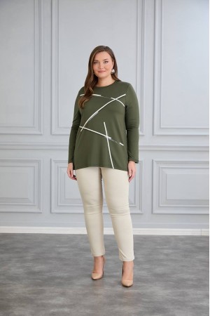 221073 TOPTAN HAKİ BLUZ