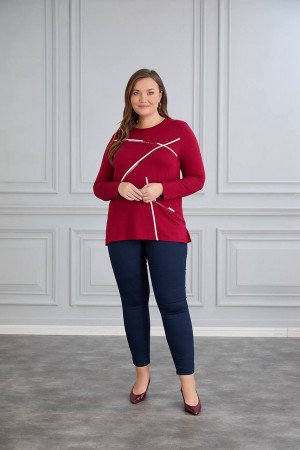 221076 burgundy BLOUSE