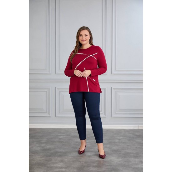 221076 burgundy BLOUSE