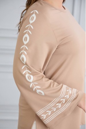 221077 TOPTAN BEJ BLUZ