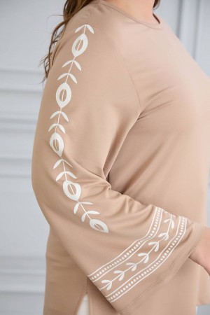 221077 TOPTAN BEJ BLUZ