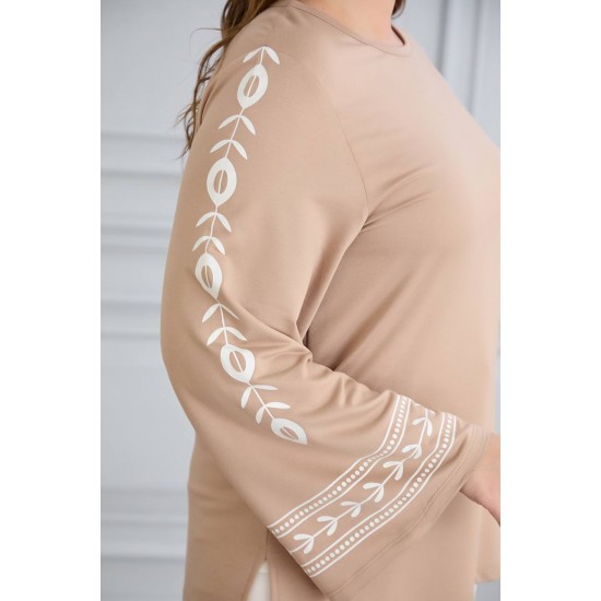 221077 TOPTAN BEJ BLUZ