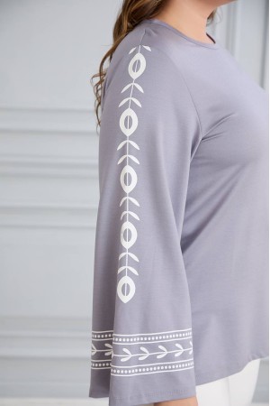 221078 TOPTAN GRİ BLUZ