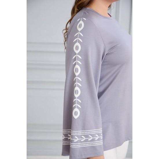 221078 TOPTAN GRİ BLUZ