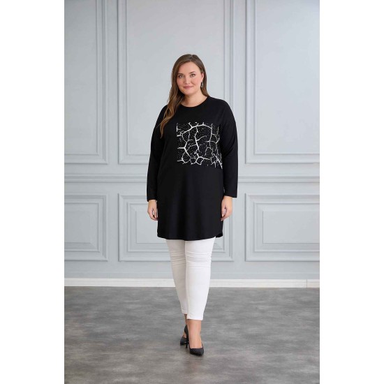 221094 TOPTAN SİYAH TUNİK