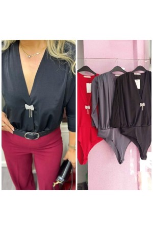 221096 TOPTAN KIRMIZI BLUZ