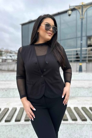 221098 black WAISTCOAT