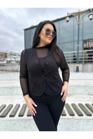 221099 TOPTAN SİYAH BLUZ