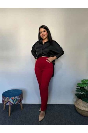 221132 TOPTAN KIRMIZI PANTOLON