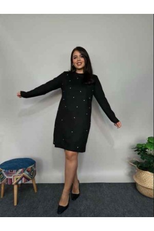 221137 TOPTAN SİYAH ELBİSE