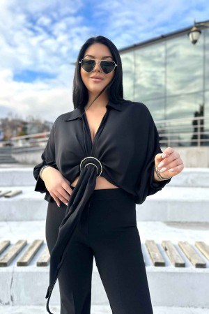 221138 TOPTAN SİYAH BLUZ