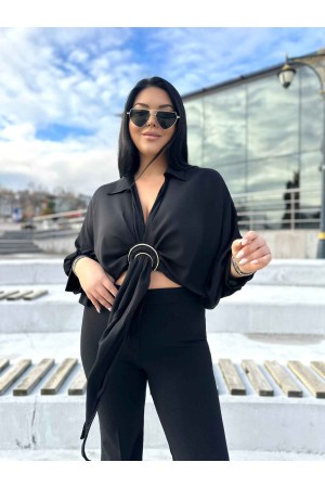 221138 TOPTAN SİYAH BLUZ