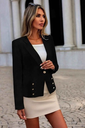 221153 TOPTAN SİYAH CEKET