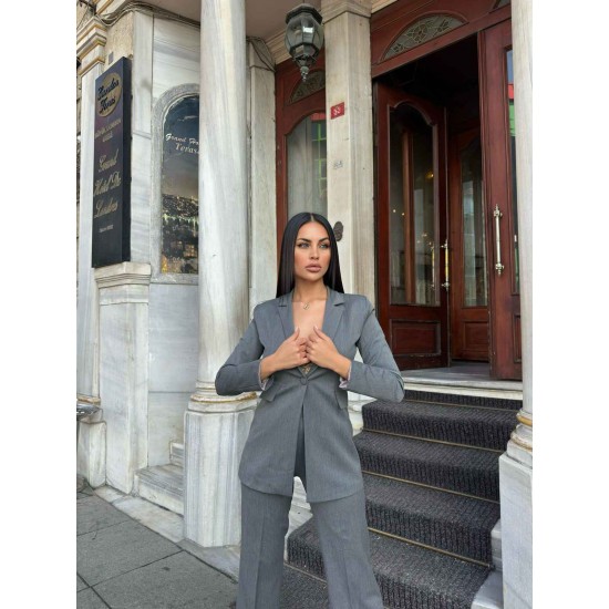 221155 Grey Pants suit