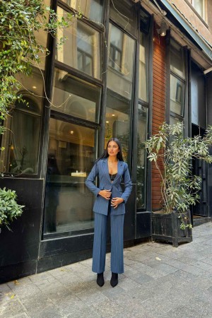 221158 TOPTAN MAVİ PANTOLON TAKIM