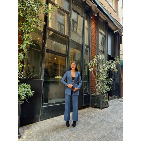 221158 TOPTAN MAVİ PANTOLON TAKIM