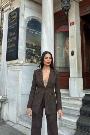 221163 TOPTAN KAHVE PANTOLON TAKIM