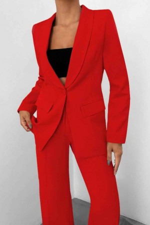 221171 TOPTAN KIRMIZI PANTOLON TAKIM