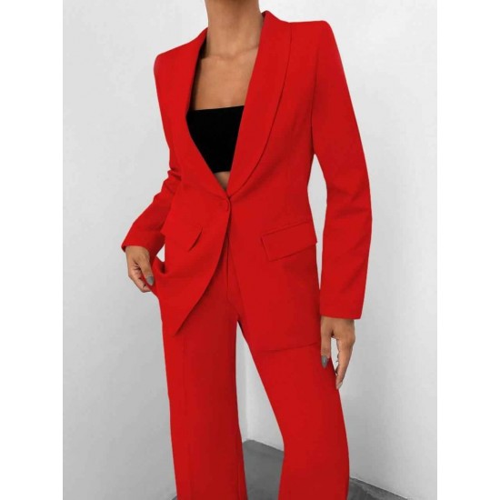 221171 TOPTAN KIRMIZI PANTOLON TAKIM