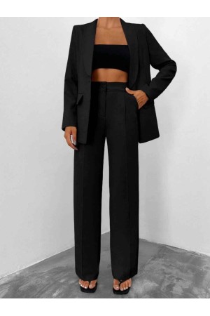 221174 TOPTAN SİYAH PANTOLON TAKIM