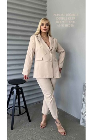 221182 TOPTAN BEJ PANTOLON TAKIM