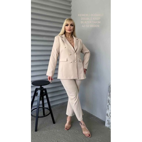 221182 TOPTAN BEJ PANTOLON TAKIM
