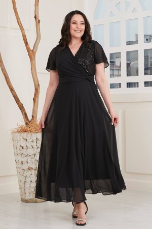 221256 TOPTAN SİYAH ELBİSE