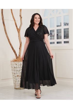 221256 TOPTAN SİYAH ELBİSE