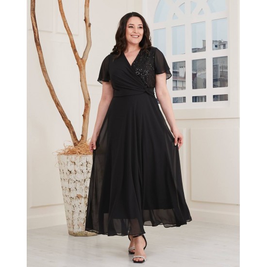 221256 TOPTAN SİYAH ELBİSE