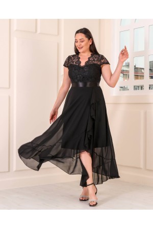 221257 TOPTAN SİYAH ELBİSE