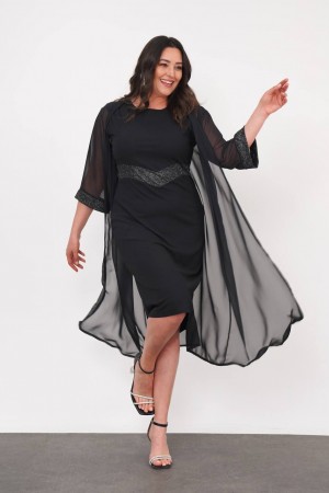 221259 TOPTAN SİYAH ELBİSE