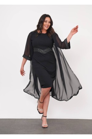 221259 TOPTAN SİYAH ELBİSE