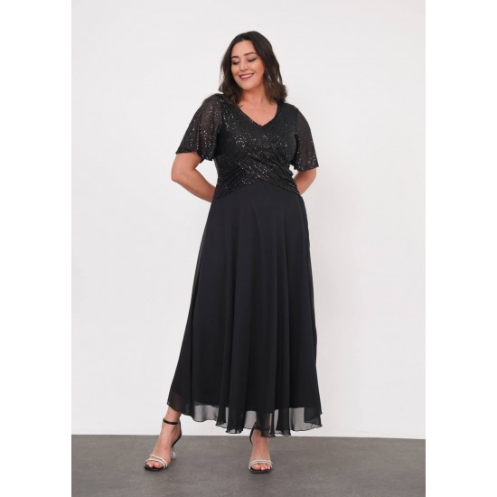 221262 TOPTAN SİYAH ELBİSE