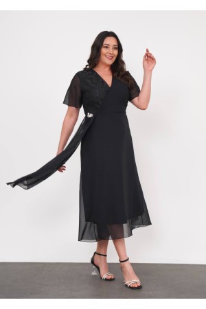 221265 TOPTAN SİYAH ELBİSE