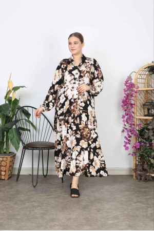 221283 TOPTAN DESENLİ ELBİSE