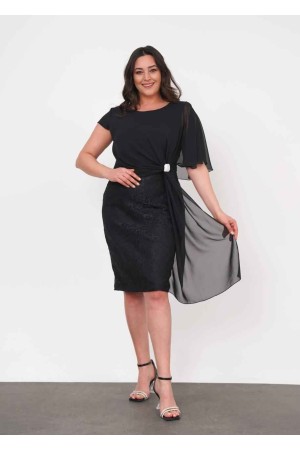 221285 TOPTAN SİYAH ELBİSE