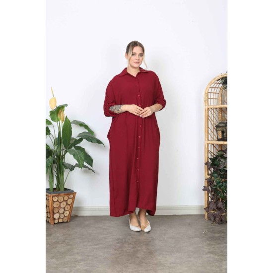 221298 burgundy DRESS