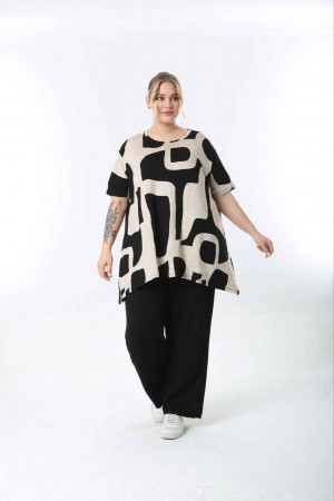 221446 TOPTAN DESENLİ BLUZ